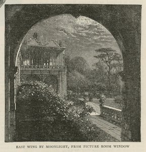 Ostflügel bei Mondschein, vom Fenster des Bildersaals, Holland House