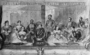 Edward VII. und Königin Alexandra von England in der Oper in London
