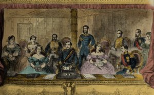 Edward VII. und Königin Alexandra von England in der Oper in London von English School