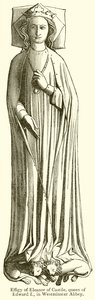 Efigie von Eleonore von Kastilien, Königin von Edward I., in der Westminster Abbey von English School