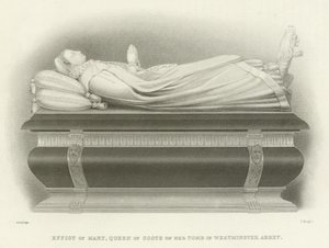 Abbild von Maria Stuart auf ihrem Grab in der Westminster Abbey