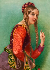 Eleonore von Aquitanien, Königin von Heinrich II, gedruckt von Henry G. Bohn von English School