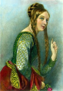 Eleonore von Aquitanien, Königin von Heinrich II, gedruckt von Henry G. Bohn, 1856 (Farbstich) von English School