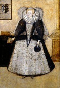Elisabethanisches Porträt einer jungen verheirateten Mrs. Golbourne, geb. Fleetwood