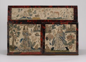 Bestickte Schatulle, ca. 1660