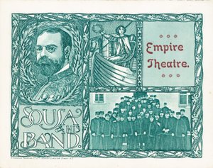 Empire Theatre, London, mit Sousa und seiner Band