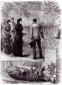 Kaiserin Eugenie besucht das Grab von Napoleon I. auf St. Helena, 1880