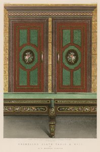 Emaille-Schiefertisch und Wand von G F Magnus, London von English School