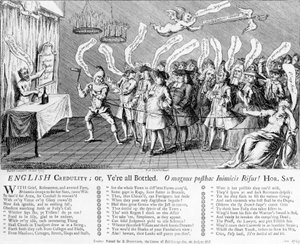 Englische Leichtgläubigkeit oder Ihr seid alle abgefüllt, 1749 von English School