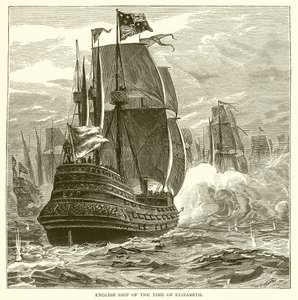 Englisches Schiff zur Zeit von Elisabeth I. von English School