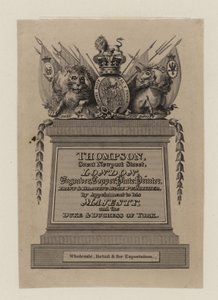 Graveure, Thompson, Visitenkarte von English School