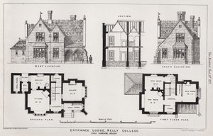 Eingangslodge, Kelly College (Stich) von English School