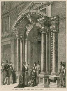 Eingang der Grosvenor Gallery, New Bond Street, London von English School