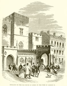 Eingang zum alten House of Lords zur Zeit von George II von English School