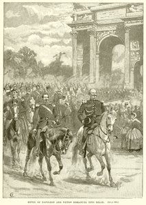 Einzug von Napoleon und Viktor Emanuel in Mailand von English School