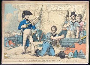 Gerechtigkeit oder ein Matrosengebet vor der Schlacht, veröffentlicht von Thomas Tegg von English School