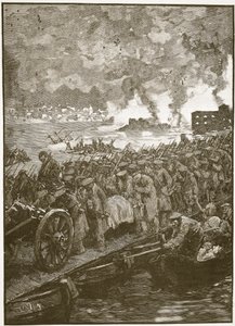 Evakuierung von Sebastopol, Illustration aus Cassells Illustrated History of England von English School