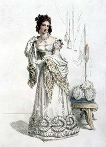 Abendkleid, Modeplatte aus Ackermann