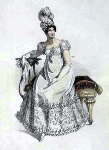 Abendkleid, Modeplatte aus Ackermann