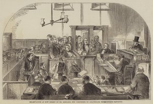 Untersuchung in Bow Street von Dr. Bernard wegen Verschwörung zur Ermordung von Kaiser Napoleon von English School