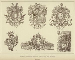 Beispiele für heraldische Designs des XVII. und XVIII. Jahrhunderts von English School