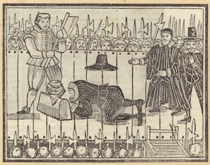 Hinrichtung eines Mannes, wahrscheinlich König Karl I. von English School