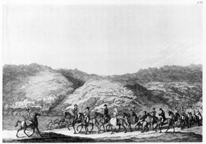 Expedition ins Hinterland unter der Leitung von de Mist, aus Travels in Southern Africa von Hinrich Lichtenstein, graviert von George Corbould, 1812