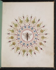 Insekt innerhalb eines Designs. Skizzenbuch mit Szenen aus Charles Dickens Geschichten (Aquarell auf Papier) von English School