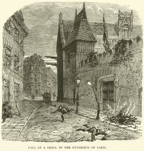 Einschlag einer Granate am Stadtrand von Paris, Oktober 1870