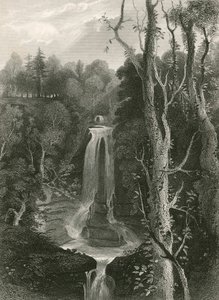 Wasserfälle von Acharn (Gravur) von English School