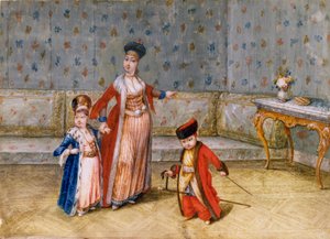 Fanariotische Familie, spätes 19. Jahrhundert von English School