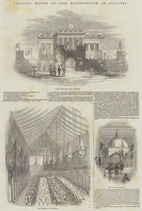 Abschiedsessen für Lord Ellenborough in Kalkutta von English School
