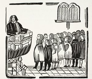 Weitere und schrecklichere Warnungen von Gott, Illustration aus Chap-books des achtzehnten Jahrhunderts von John Ashton, veröffentlicht 1882