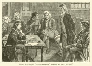 Erstes methodistisches "Klassen-Treffen" unter diesem Namen (Gravur) von English School