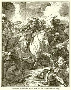 Flucht von Monmouth nach der Schlacht von Sedgemoor, 1685 von English School