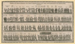Form der Prozession zur Krönung der Souveräne von England von English School