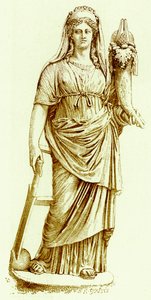 Fortuna, Statue im Vatikan, Illustration aus Geschichte Roms von Victor Duruy, veröffentlicht 1884 von English School