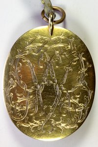 Rahmen für ein Miniaturporträt eines Herrn namens William Lord Russell (Gold) von English School