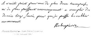François Maximilien Joseph Isidore Robespierre, (geb. 1759, enthauptet 1794) von English School