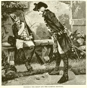 Friedrich der Große und der schlafende Wachposten von English School