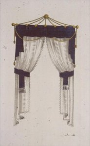 Französischer Fenstervorhang, Tafel 30 aus Ackermann
