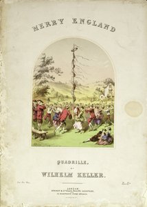 Vorderseite der Partitur für Merry England, eine Quadrille von Wilhelm Keller von English School