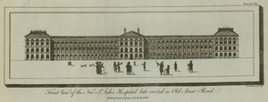 Vorderansicht des neuen St. Lukes Hospital von English School