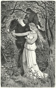 Frontispiz für Epen und Romane des Mittelalters (Gravur) von English School