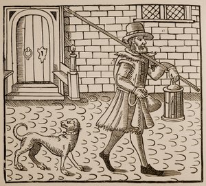 Frontispiz aus The Bellman of London, von Thomas Dekker (1572-1632), 1616 (Sepia-Foto) von English School