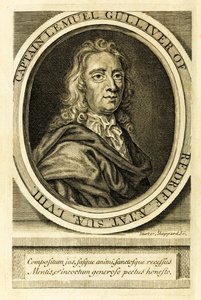 Frontispizporträt von Kapitän Lemuel Gulliver aus 