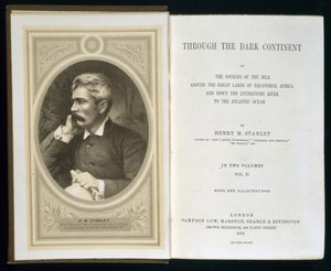 Frontispiz zu Durch den dunklen Kontinent, von Henry M. Stanley, veröffentlicht 1878 von English School