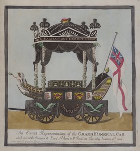 Leichenwagen, der die Überreste von Admiral Lord Nelson zur St. Paul