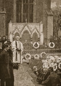 Beerdigung von Lord Beaconsfield in Hughenden von English School