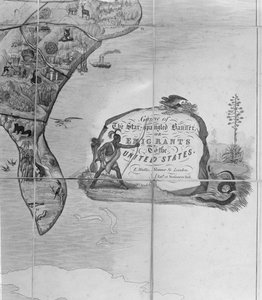 Spiel des Sternenbanners oder Auswanderer in die Vereinigten Staaten, um 1840 (Detail)
